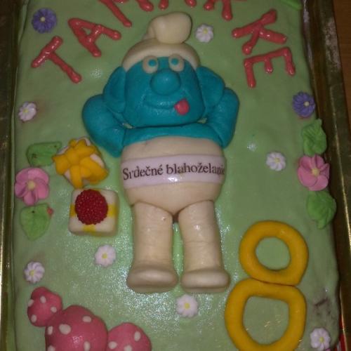 torta so šmolom:)