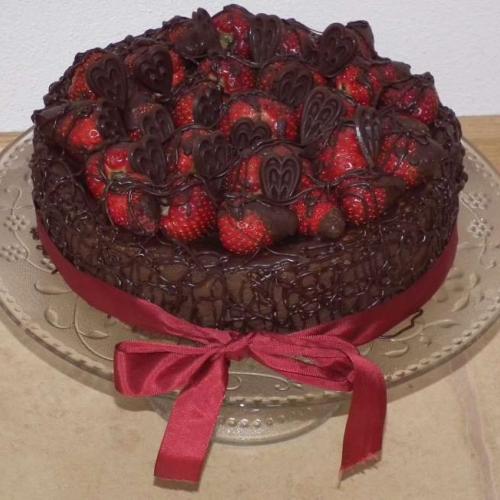 Čoko-jahodová dia torta