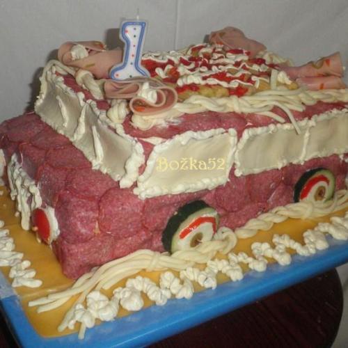 Slané auto - torta