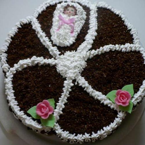 Penová torta na krstiny