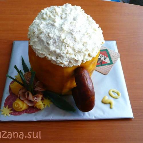 slaná torta - pivo