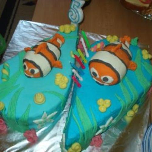 Dvojitá narodeninová torta Nemo