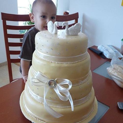 torta svadobna kremova moja prvá !!!