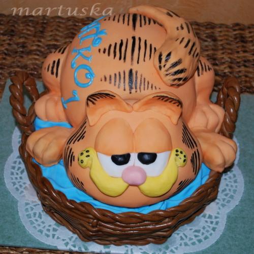 Garfield v košíku