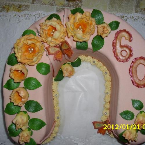 Torta podkova k 60. narodeninám