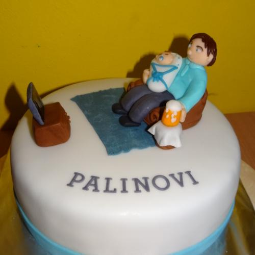 Otecko s bábätkom a pivom :)