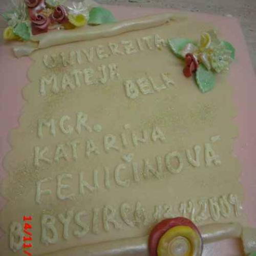 Katke k promóciám - detail diplomu