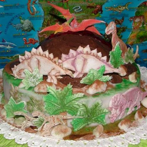 Dinosaurova torta pre mojho synceka