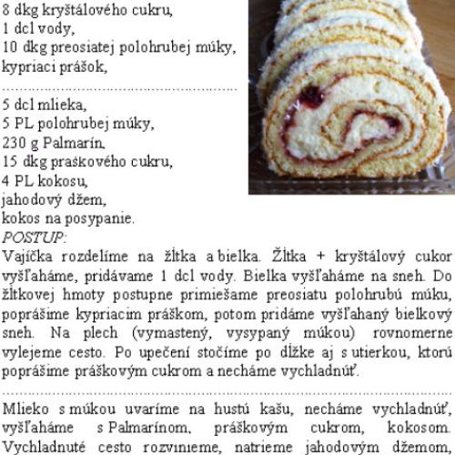 kokosová roláda