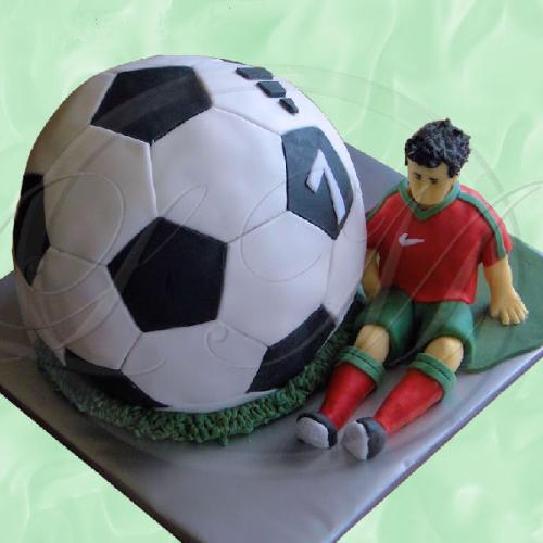 futbalova lopta a futbalista