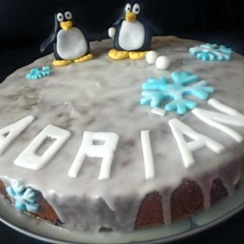 Mrkvova torty s pinguinmi