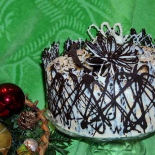 Čokoládovo - karamelová torta