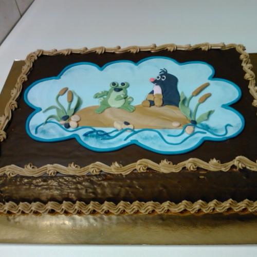 Čokoládová torta s krtkom
