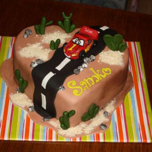 Autíčková, stanula, torta