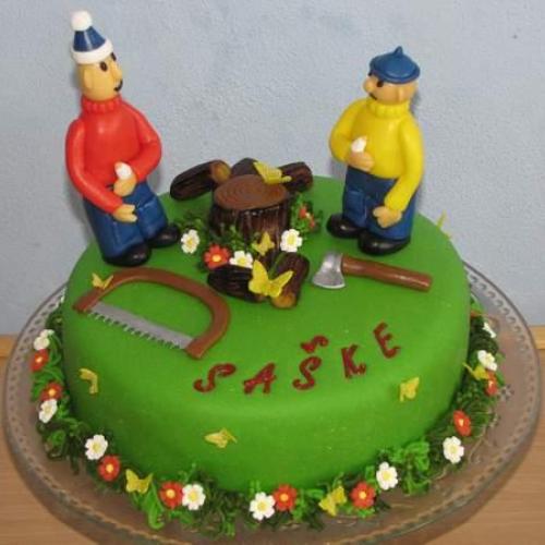 Mat a Pat pília drevo - bezlepková torta