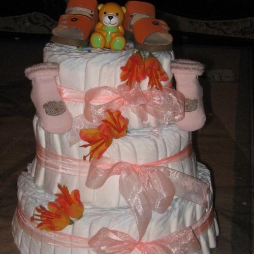 Plienková torta na krstiny