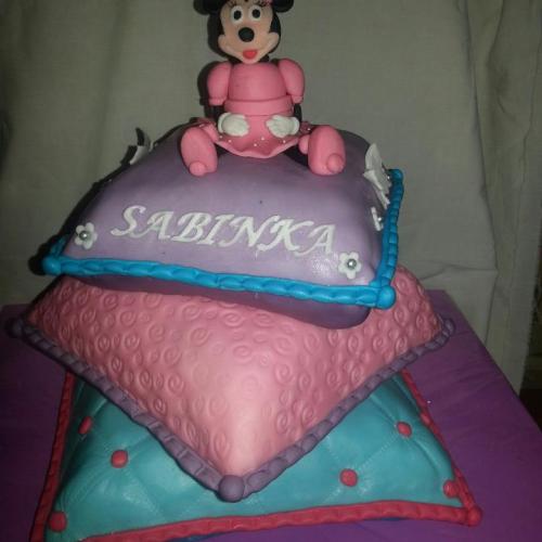 vankúšiky s Minnie 