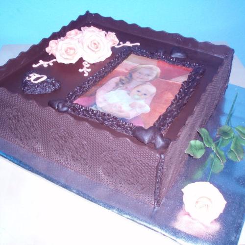 Čokotorta - boky s formou na sugarveil