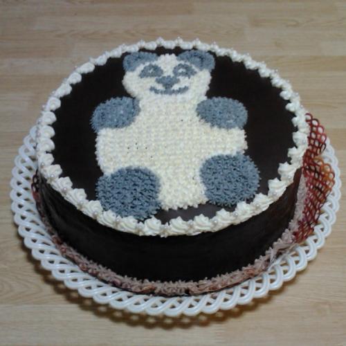 čokoládová torta s pandou