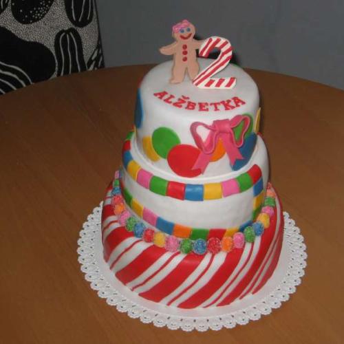 Veselá veľká detská torta