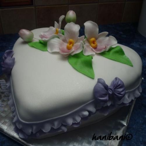 srdce fialkové + orchidky