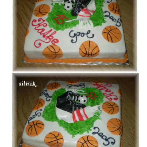 Futbalovo - basketbalová torta