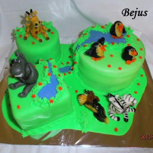 Torta s  Madagaskar postavičkami