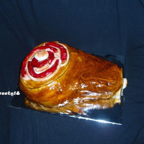 pečené koleno pohlad zvrchu 