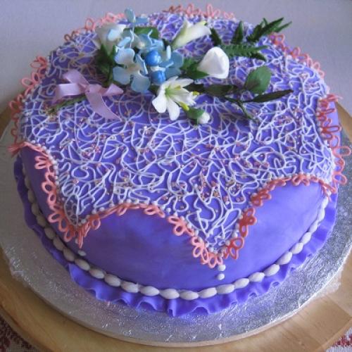 fialová torta