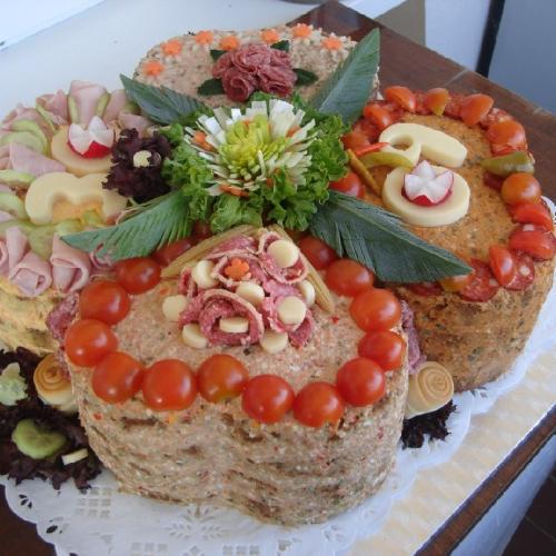 slaná torta na 60-tku