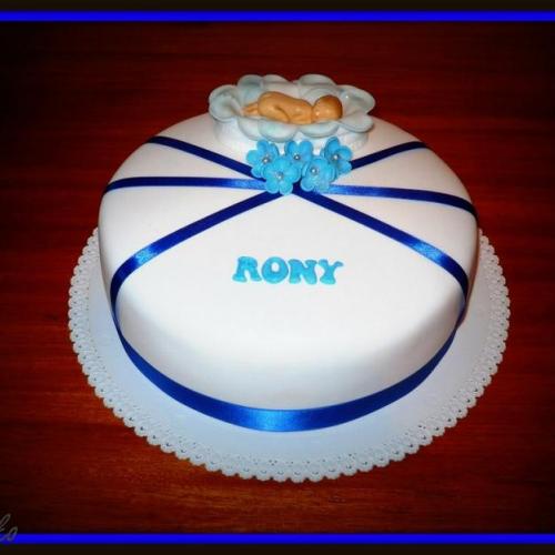 Krstinova torta pre chlapceka s maslami