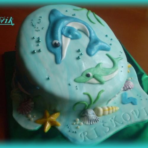 Delfín - krivá torta - iný pohľad