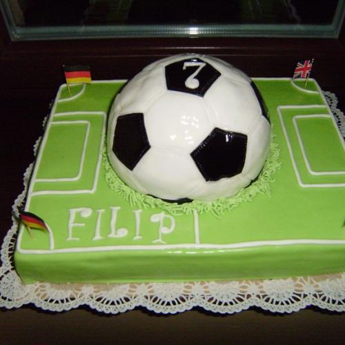 futbalové ihrisko s loptou