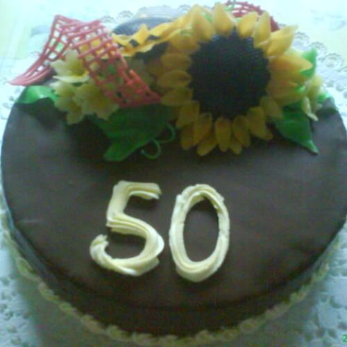 torta so slnečnicami na 50.