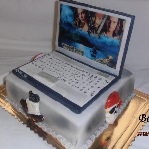 Torta s tematikou piráti