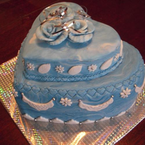torta modré srdiečko 1