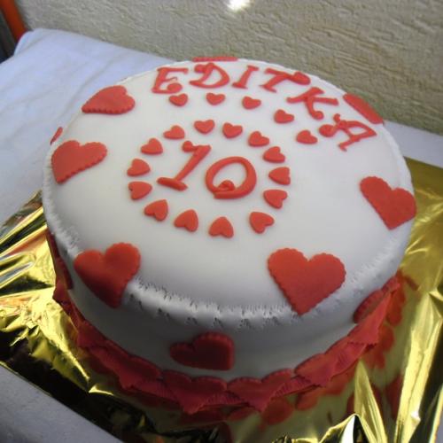 Detská srdiečkova torta