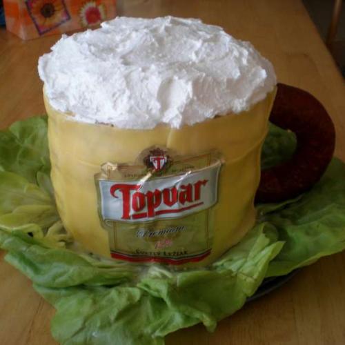 slaná torta -pivo