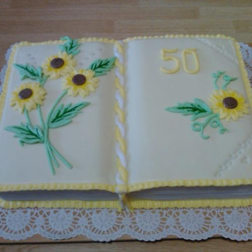 Torta na 50 s margarétkami