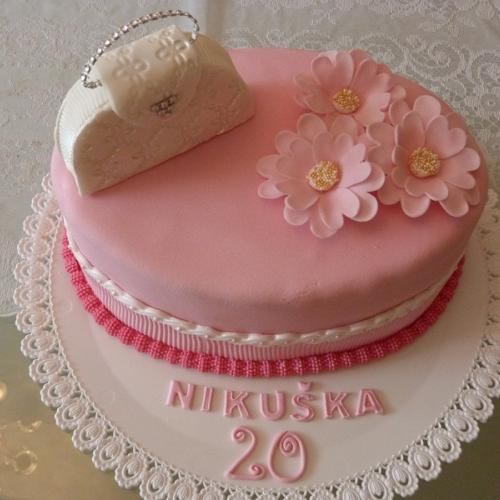 Ružová - na želanie s kabelkou - podľa Dancul...