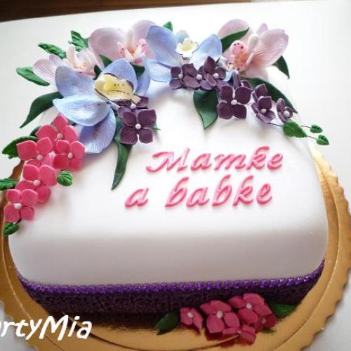 Torta s orchideami
