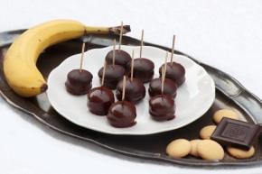 Banánovo-piškótové jednohubky v čokoláde, recept, Kamila