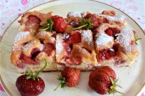 Jahodová bublanina s tvarohom, recept, melisa