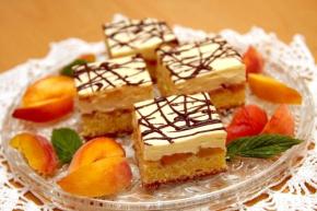 Broskyňové kocky, recept, melisa