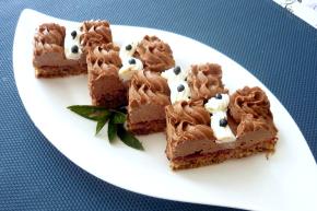 Orechovo - čokoládové rezy s mascarpone, recept, Valika475