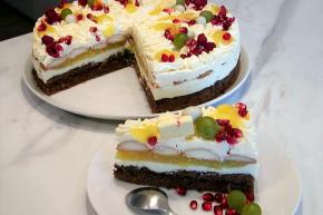 Svieža mangovo - kokosová torta s mascarpone, recept, babina 555