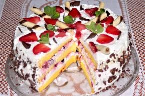 Pribináčikova torta s jahodami, recept, melisa