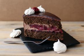 Čokoládovo-višňová torta, recept, Kamila