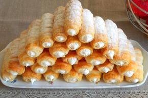Snehové trubičky z domáceho lístkového cesta, recept, LiViera