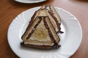 Trojhran z BeBe keksov s banánom, recept, Martuška 123